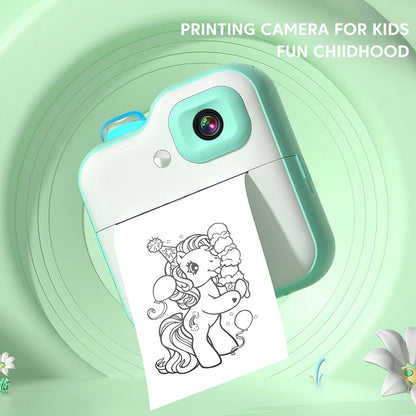 Children Digital Cameras Video Print Instant Photo Camera for Kids Mini Thermal Printer Birthday Gift Toys for Girls Boys - Best Electrical Accessories