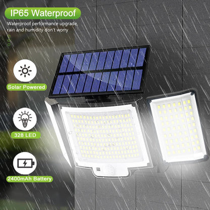 Solar Outdoor Light – Super Bright LED with Motion Sensor &amp; Waterproof 3 Modes