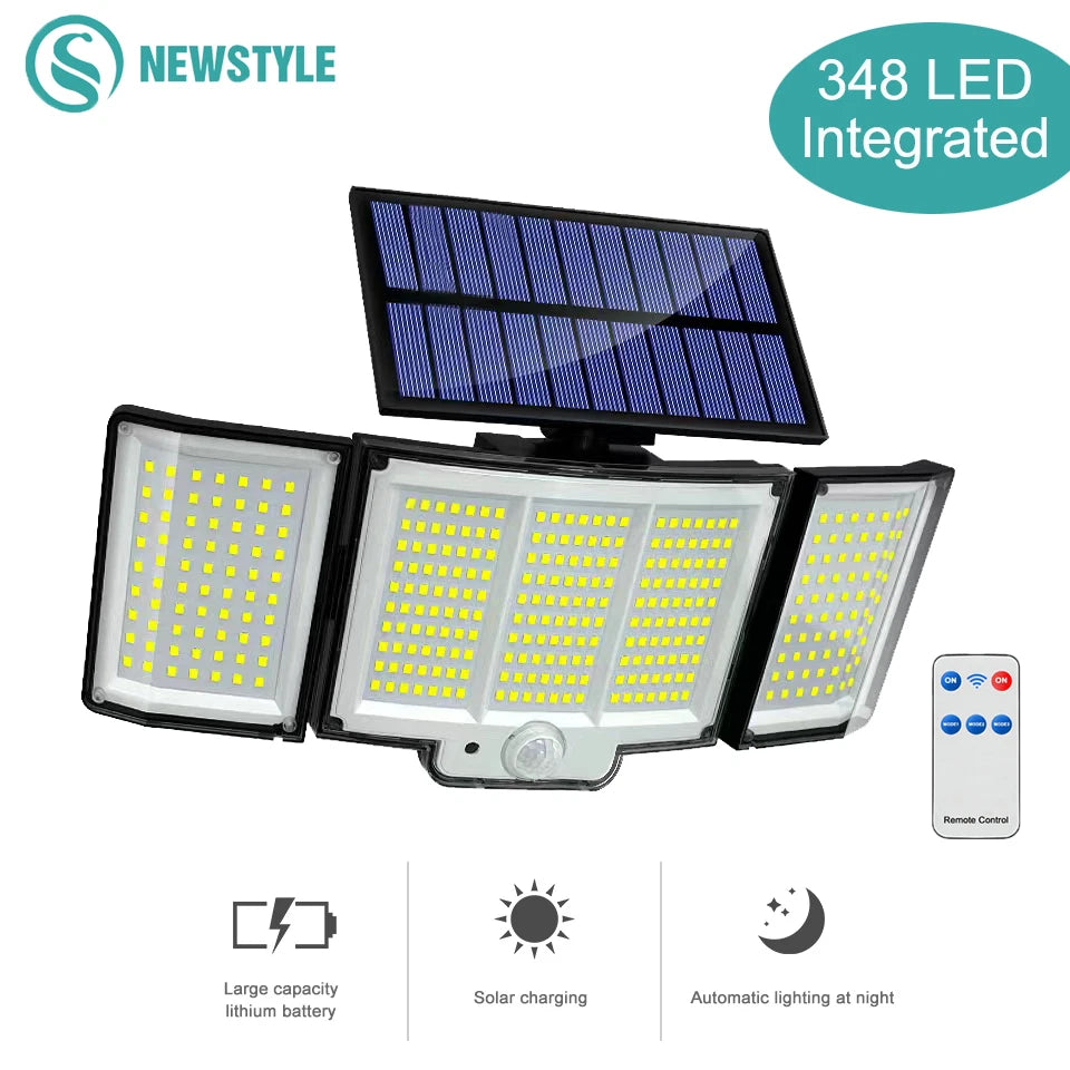 Solar Outdoor Light – Super Bright LED with Motion Sensor &amp; Waterproof 3 Modes