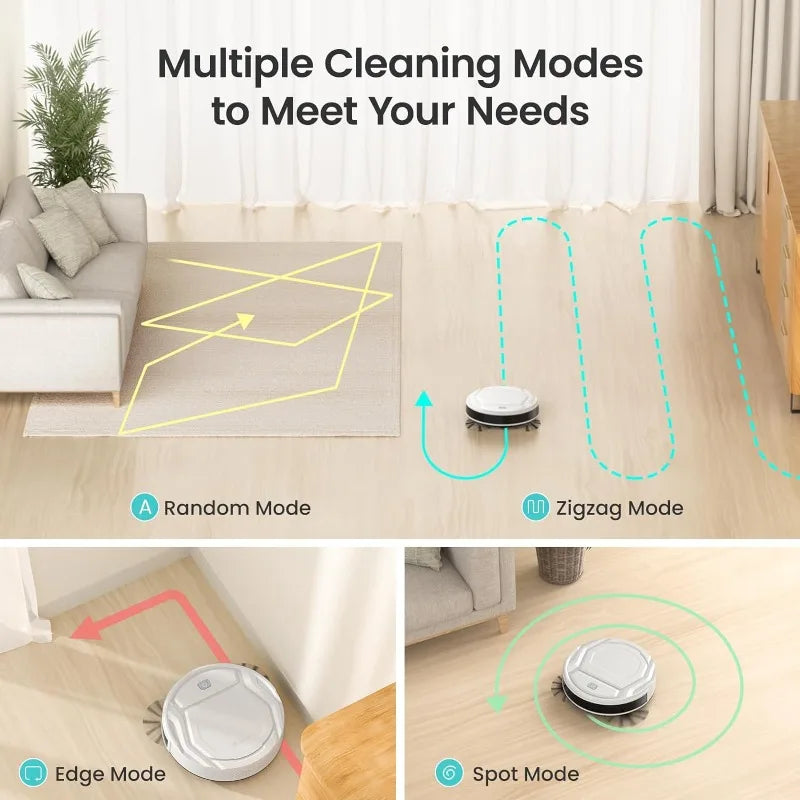 Lefant Robot Vacuum Cleaner, Tangle-Free, Strong Suction, Slim, Low Noise, Automatic Self-Charging, Wi-Fi/App/Alexa Control