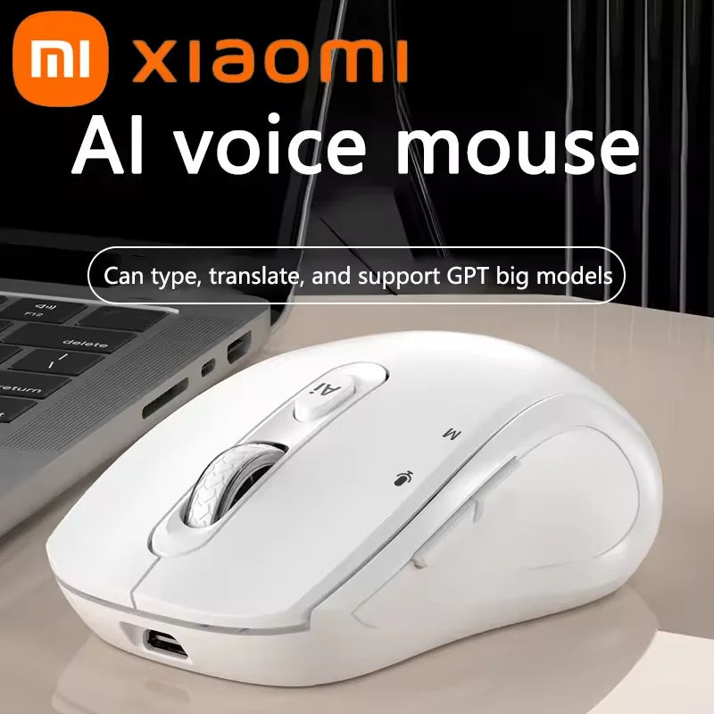 Xiaomi Wireless Bluetooth Mouse Intelligent Dual Mode Mute Rechargeable Mouse Voice Typing Translation Writing Office Universal