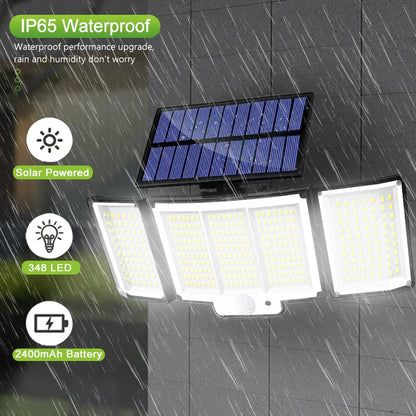 Solar Outdoor Light – Super Bright LED with Motion Sensor &amp; Waterproof 3 Modes