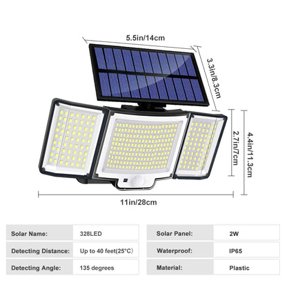 Solar Outdoor Light – Super Bright LED with Motion Sensor &amp; Waterproof 3 Modes