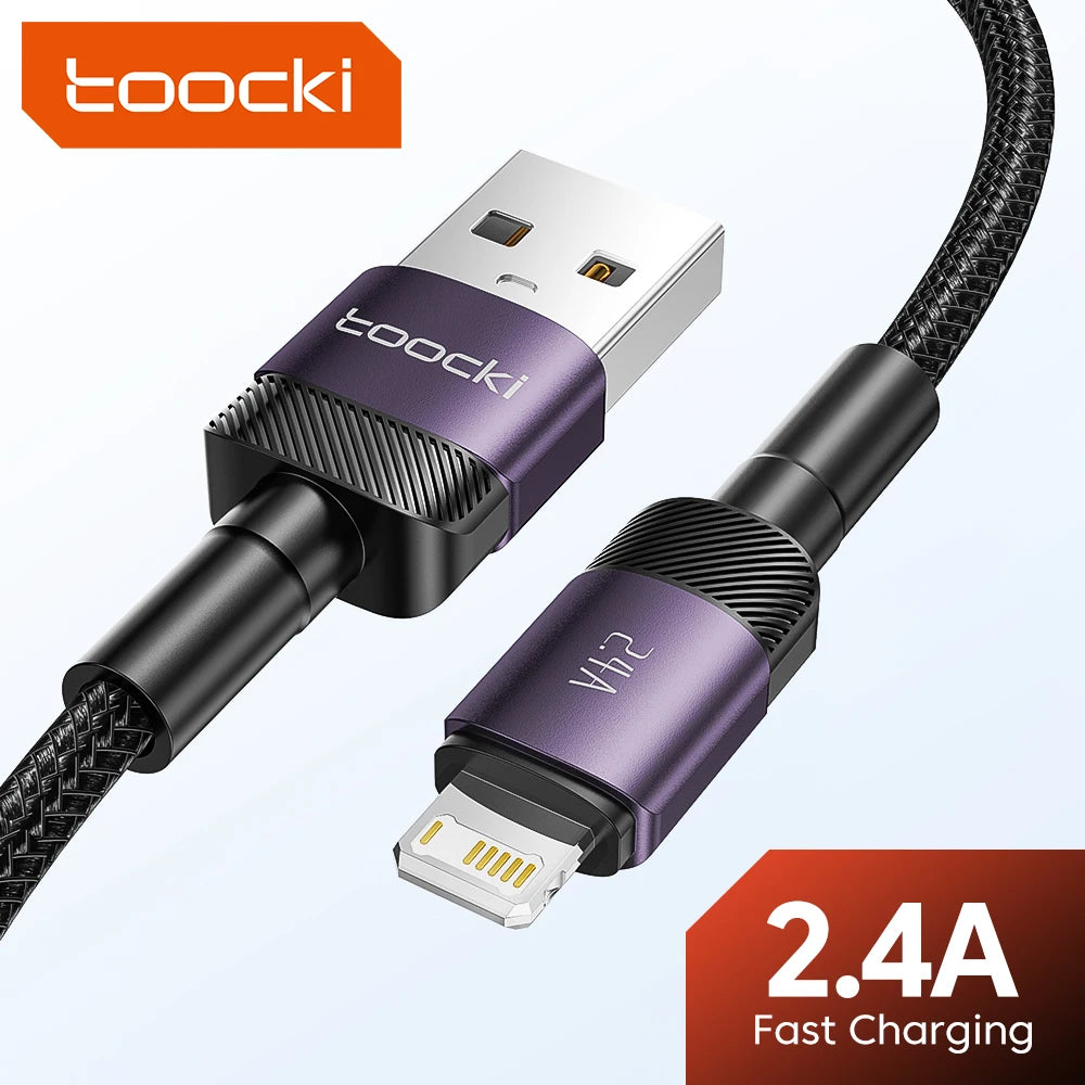 Toocki Lightning USB Cable For iPhone 14 13 12 Pro Max X XS XR 8 7 Plus iPad Fast Charging Charger Cable For iPhone Data Cord - Best Electrical Accessories