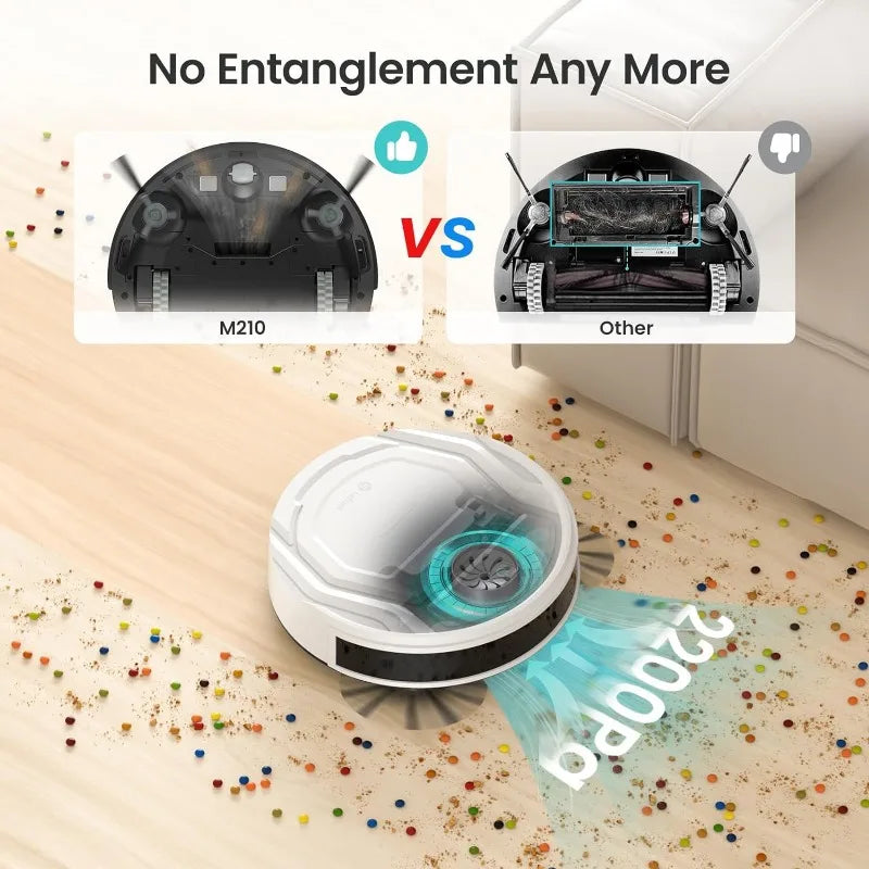 Lefant Robot Vacuum Cleaner, Tangle-Free, Strong Suction, Slim, Low Noise, Automatic Self-Charging, Wi-Fi/App/Alexa Control