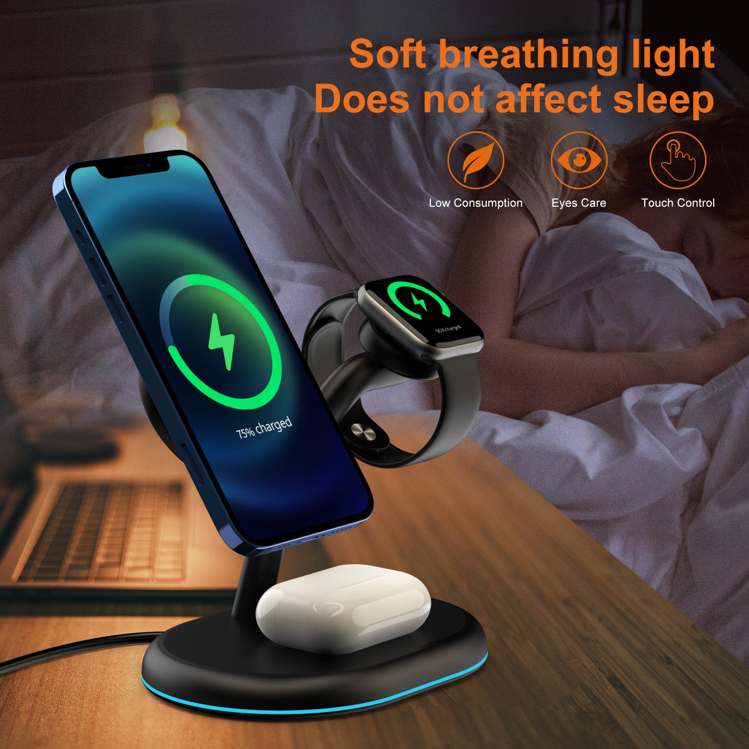 Multifunctional Three-in-one Magnetic Wireless Charger