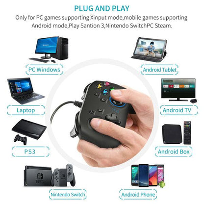 Wired Gaming Controller Joystick Gamepad with Dual-Vibration - Best Electrical Accessories