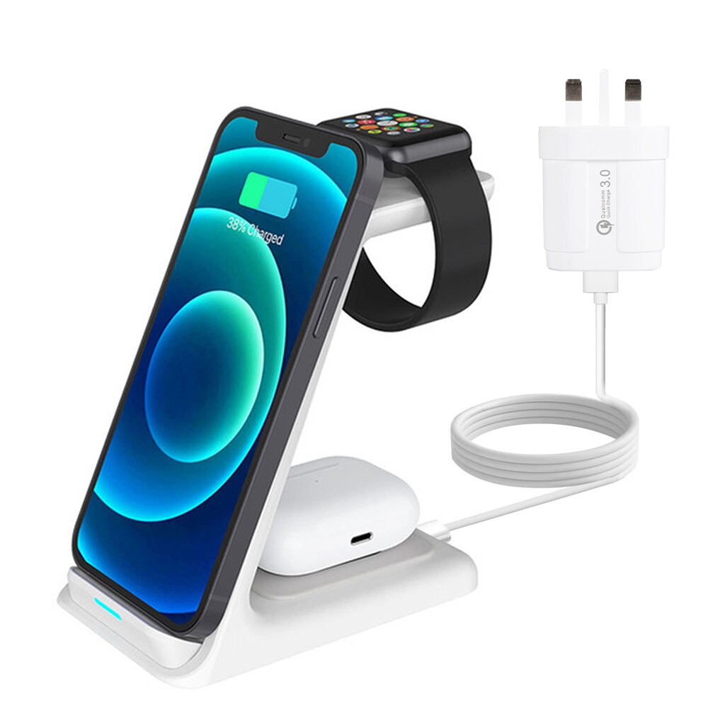 3 in 1 Wireless Charger for iPhone, Apple Watch and Airpods - Best Electrical Accessories