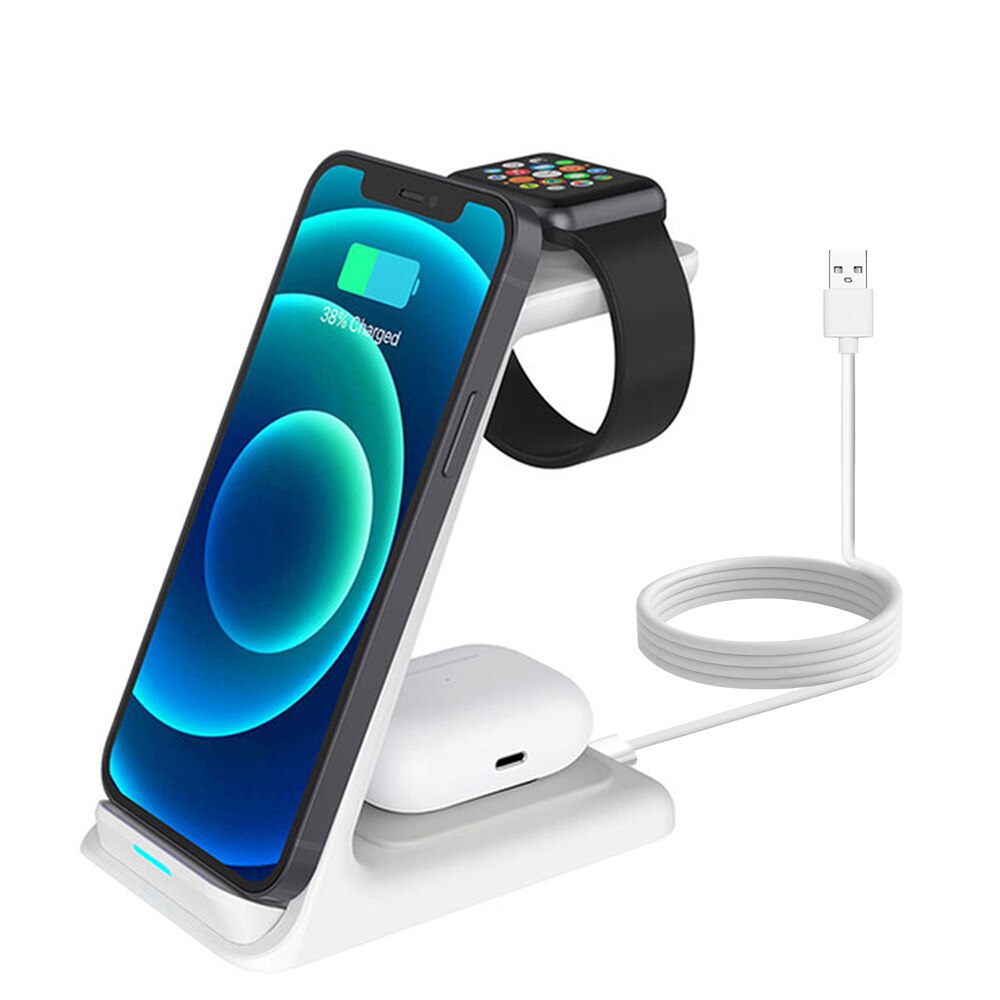 3 in 1 Wireless Charger for iPhone, Apple Watch and Airpods - Best Electrical Accessories