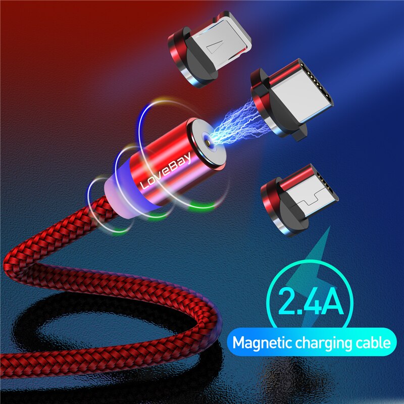 3M Magnetic Micro USB Cable for Iphone, Samsung, Huawei, Type-C - Best Electrical Accessories