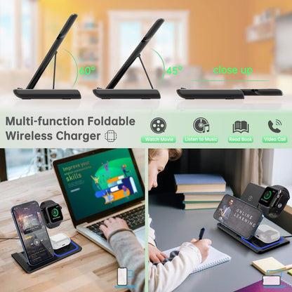 Foldable Wireless Charger 3 in 1, for iPhone, Watch and AirPods - Best Electrical Accessories