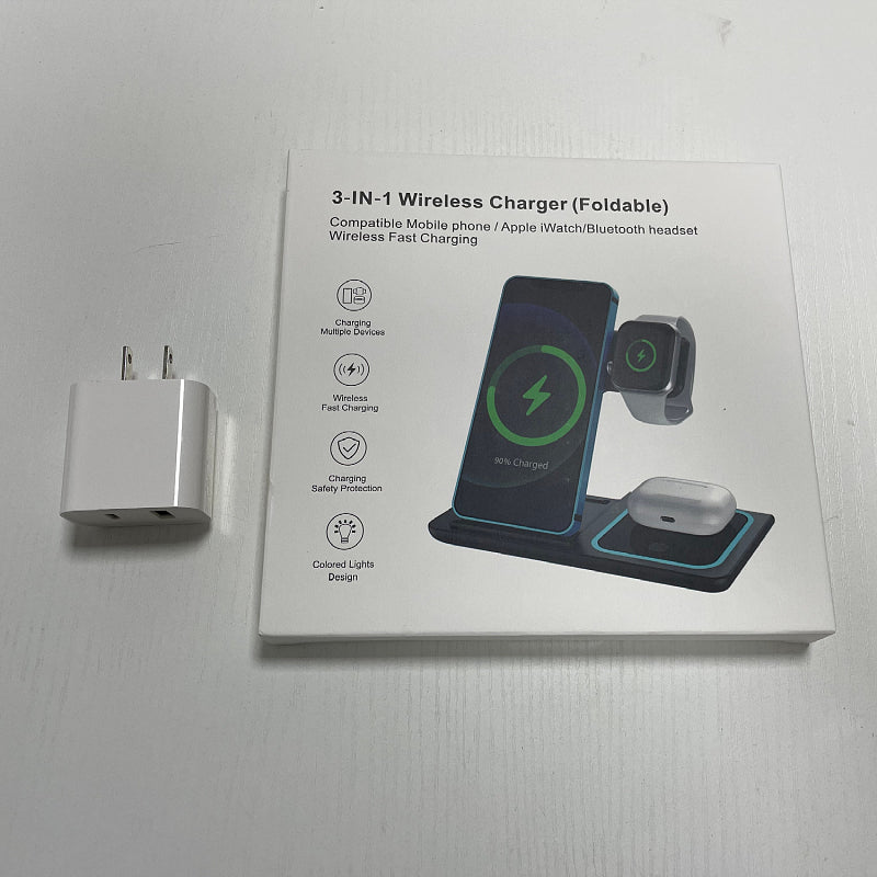 Foldable Wireless Charger 3 in 1, for iPhone, Watch and AirPods - Best Electrical Accessories